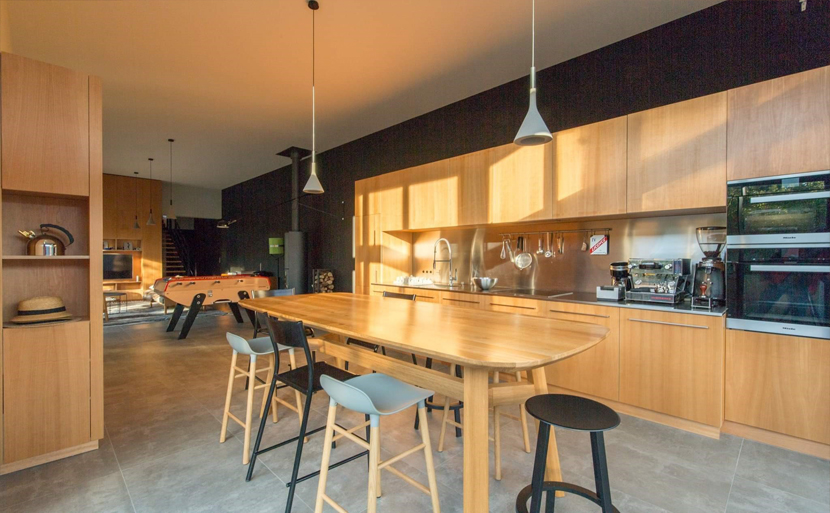 Terrasse bois extérieure — maison ossature bois Lacanau-Océan